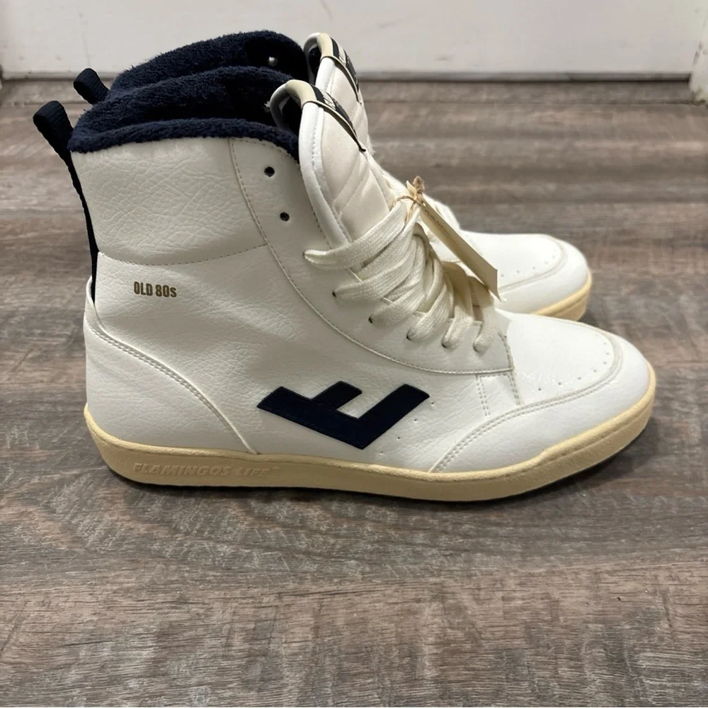 Flamingos Life Old 80s Vegan Leather High Top Sneakers Size EU 41 Unisex
